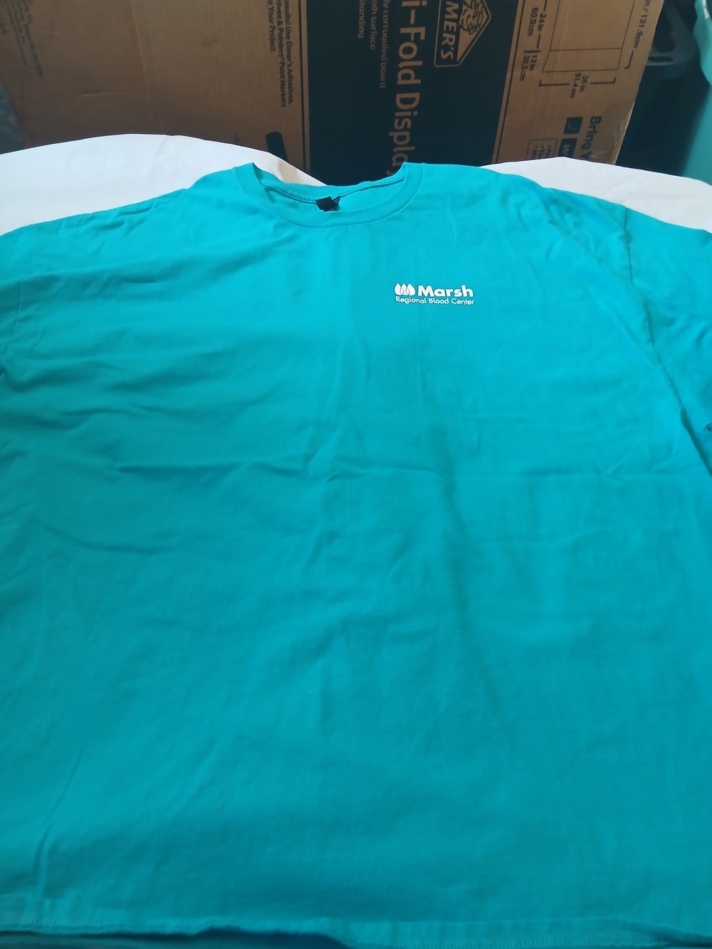 Gildan Teal Crewneck Short-Sleeve T-Shirt with Marsh Logo